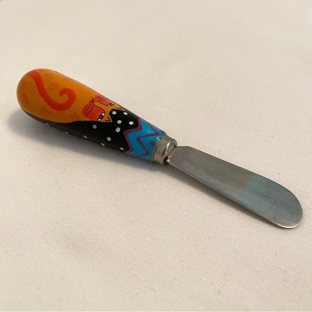 The Laurel Burch Collection By Ganz Cat Frame & Food Cheese Spreader Vintage